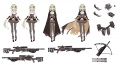 Costume design sheet of "Elven Demon Huntress", showing detailed character, weapon and UAV design features.[4]