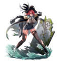 "Redheaded Demon Queen of the Seas" damaged artwork (Censored)